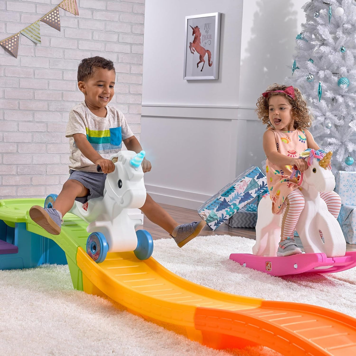 Unicorn Up & Down Roller Coaster Kids Ride