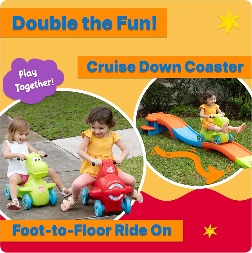 Dino Dash Up & Down Roller Coaster Kids Ride