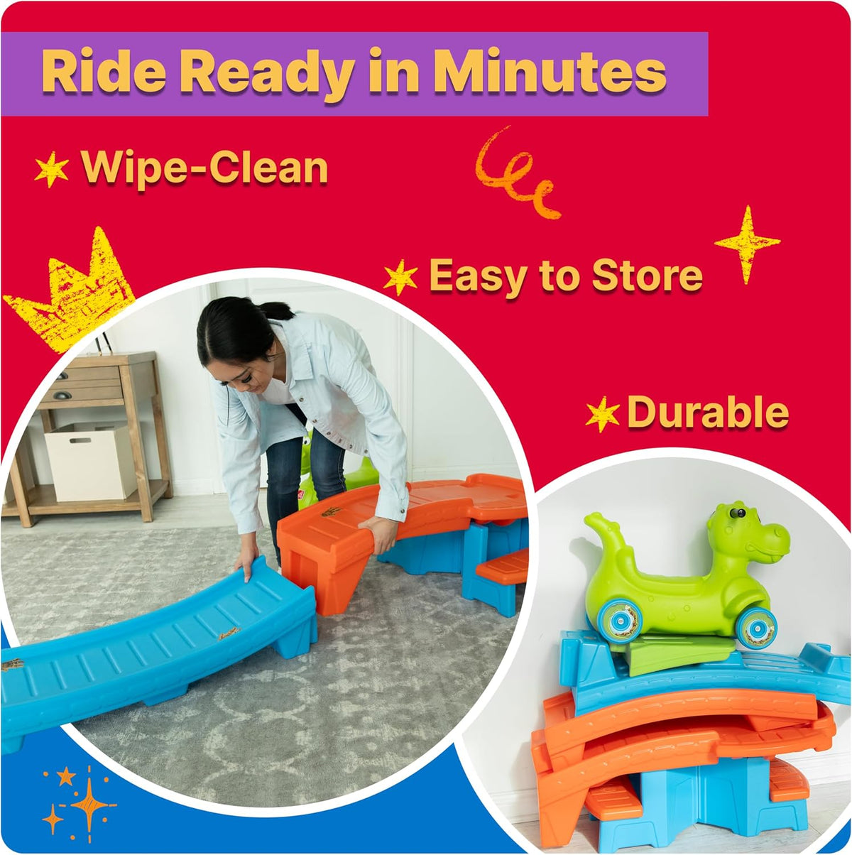 Dino Dash Up & Down Roller Coaster Kids Ride