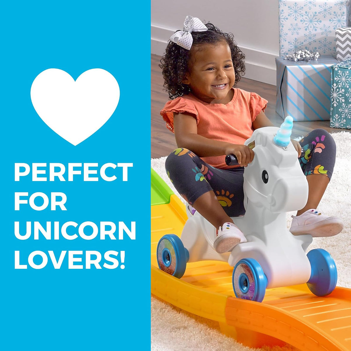 Unicorn Up & Down Roller Coaster Kids Ride