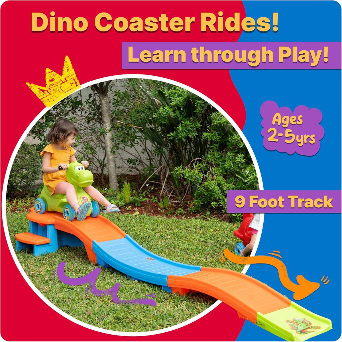 Dino Dash Up & Down Roller Coaster Kids Ride
